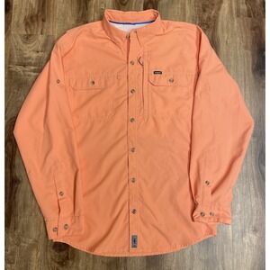 Men's Patagonia Long Sleeved Sol Patrol II Shirt Light Orange Peach Small 54259